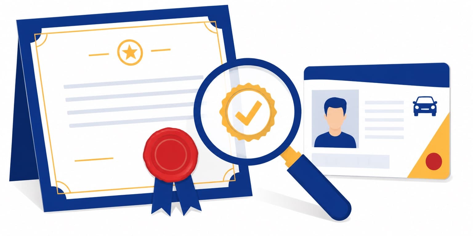 Certificado de legalidad de la licencia de conducir